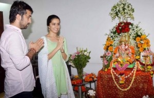 Shraddha Kapoor Celebrate Ganesh Chaturthi 2014 Photos