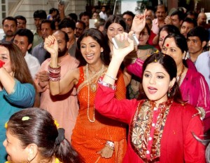 Shilpa Shetty Celebrate Ganpati Visarjan