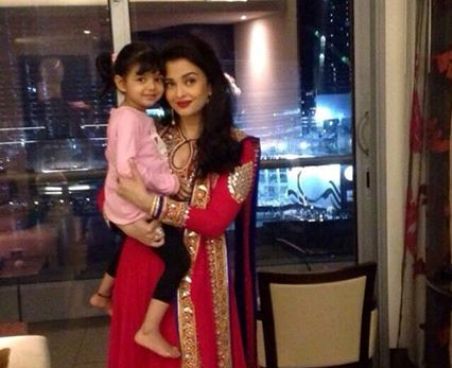 Aishwarya Rai in Red Anarkali on her Daughter Aaradhya Bachchan’s 3rd Birthday