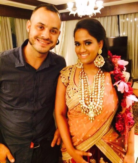 Daniel Bauer Makeup Artist with Arpita Khan at Her Wedding Ceremony