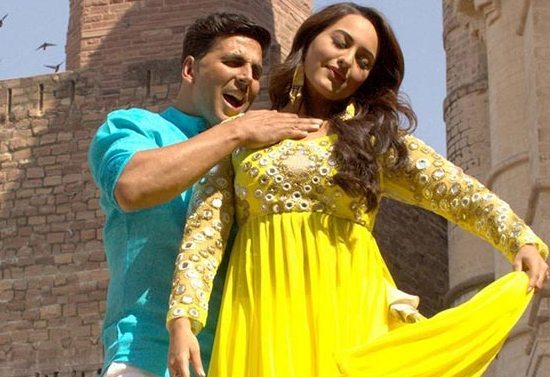 Sonakshi Sinha in Yellow Anarkali Suits in Holiday Movie 