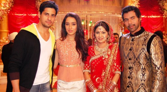 Shraddha Kapoor and Sidharth Malhotra on Set of Serial Kumkum Bhagya