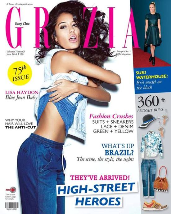 Lisa Haydon Hot Photo Shoots for Grazia Magazine Cover June 2014 Issue