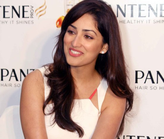 Yami Gautam in White Fitted One Piece with Cutouts on the Neckline 