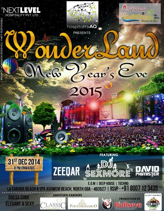Wonderland New Years Eve 2015 in Goa on December 31, 2014