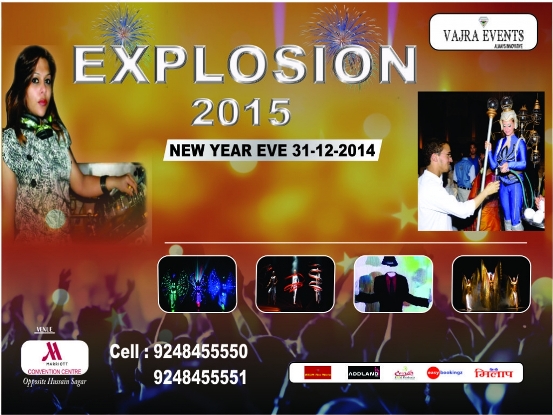 Explosion 2015 – New Year Celebration Party in Marriott Hotel Hyderabad