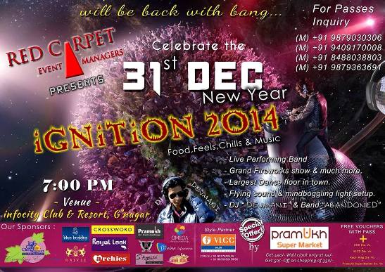 Red Carpet Event Managers presents Ignition 31st New Year Party 2014 in Gandhinagar