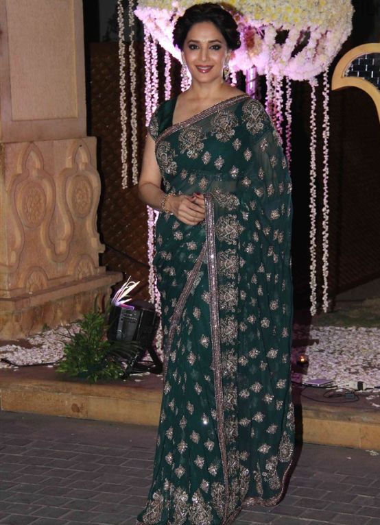 Madhuri Dixit at Ridhi Malhotra and Tejas Talwalkar Wedding Reception Images
