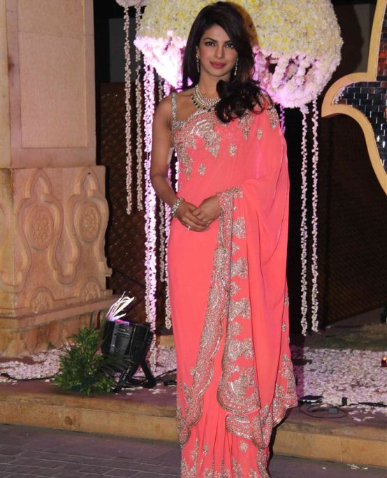 Priyanka Chopra in Pink Saree 