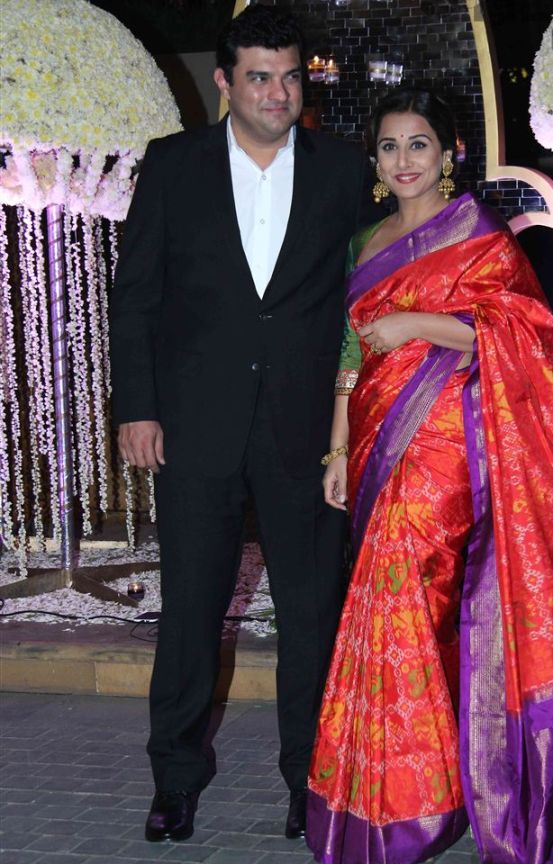 Vidya Balan at Rriddhi Malhotra and Tejas Talwalkar Wedding Reception