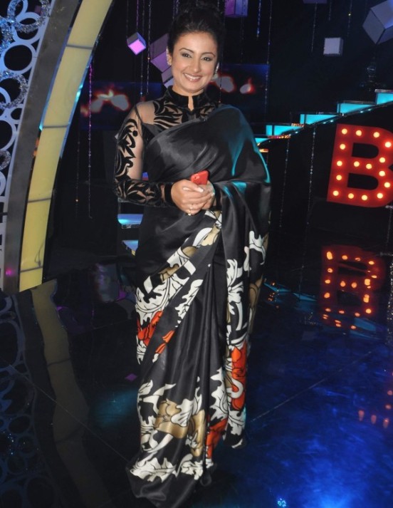 Divya Dutta in Designer Black Saree