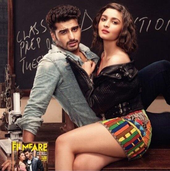 Arjun Kapoor and Alia Bhatt Filmfare Hot Photoshoot – Spicy Photos on Magazine Cover Page before TWO STATES Release