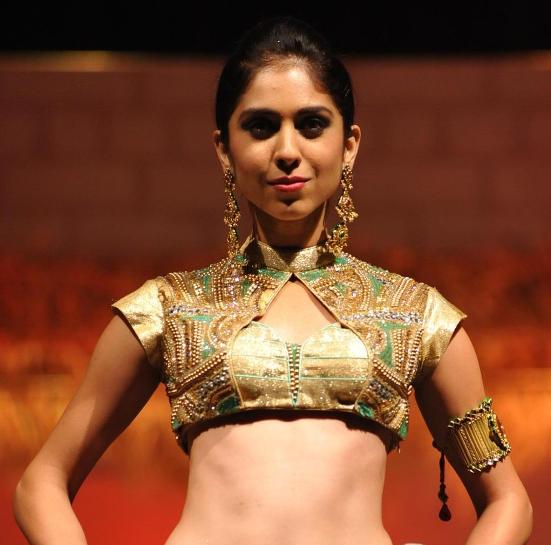 Closed Neck Blouse Patterns Latest Designs Worn By Models at 2014 Fashion Show Organized in Mumbai