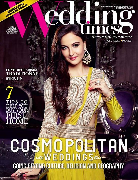 Elli Avram Hot in Wedding Times Magazine Cover Page