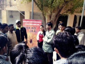 Makad Jaala Hindi Movie Team Promoting Movie at MBC Girls ‎Collage in Barmer Rajasthan
