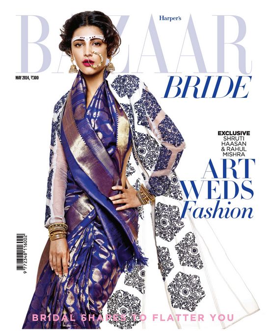 Shruti Hassan in Harper’s Bazaar Bride Magazine Cover Page May 2014 