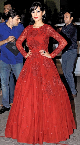 Amrita Rao in Red Gown 