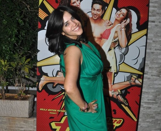 Ekta Kapoor in Green Long One Piece Dress Photos