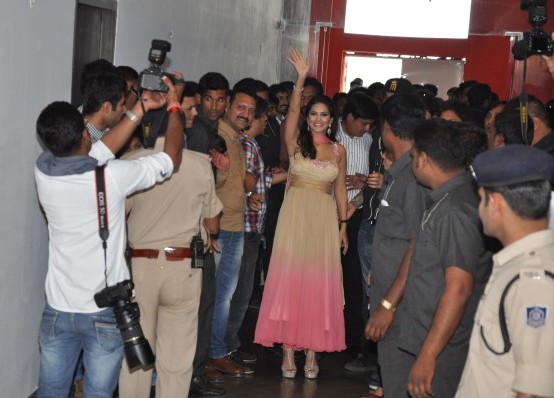 Sunny Leone in Anarkali Churidar Suits at Ragini MMS 2 Movie Promotion in Bhopal