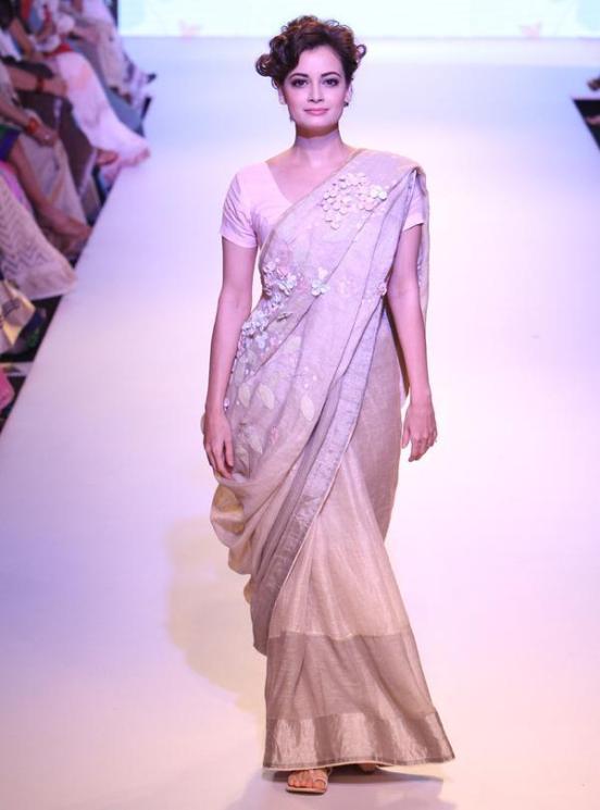 Bollywood Actress Dia Mirza at Lakme Fashion Week Summer Resort 2015