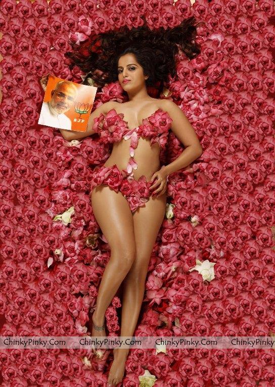 Meghna Patel in Less Than A Bikini Pics – Hot  Photoshoots to Support Narendra Modi for Lok Sabha Election 2014