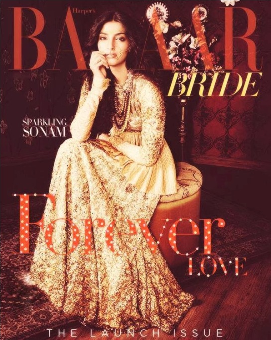 Sonam Kapoor on Harper’s Bazaar Bride Magazine Cover
