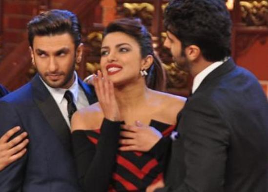 Priyanka Chopra at Comedy Night with Kapil with Ranveer Singh and Arjun Kapoor for Gunday Movie Promotion