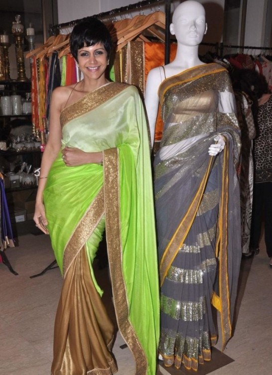 Mandira Bedi in Saree Pics at Araaish Exhibition in Mumbai 