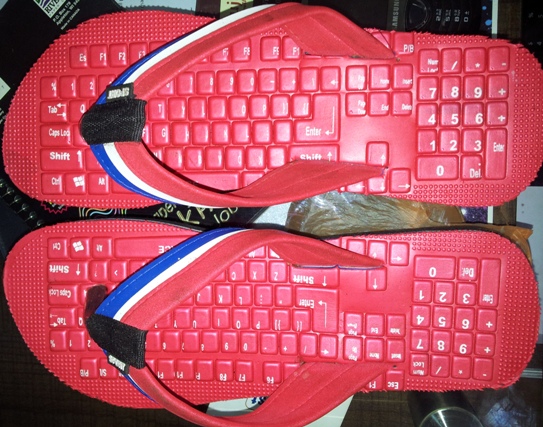 Latest Trendy Slipper – Red Colour Designer Keyboard Slipper for Gens and Ladies