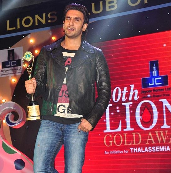 Ranveer Singh at 20th Lions Gold Awards 2014 Pics