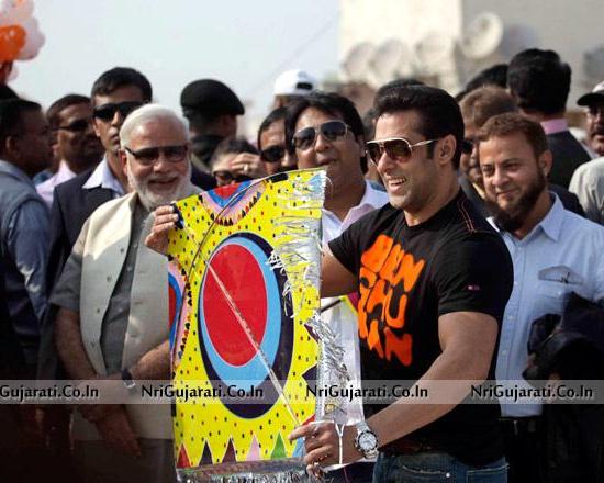 Salman Khan in Ahmedabad Gujarat for JAI HO Promotion with Narendra Modi