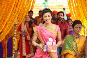 Shruti Haasan in Gabbar is Back Photos 2015 – New Look in Pink Marathi Saree