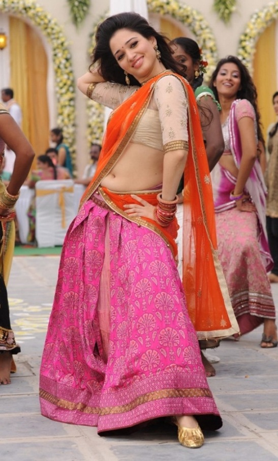 Tamanna Bhatia Hottest Navel Show Photos From Tadakha Movie Song