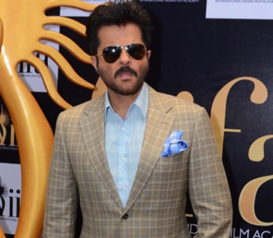 Anil Kapoor in Sky Blue Shirt with Chax Blazer and Goggles Cool Look at IIFA 2015 Press Meet