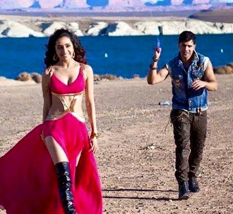 Shraddha Kapoor in Pink Cut Out Gown Dress in If You Hold My Hand Song of ABCD – Any Body Can Dance – 2