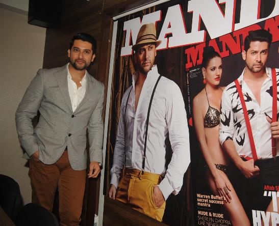 Aftab Shivdasani With His Girlfriend Nin Dusanj at Launching Cover Of Mandate Magazine In Mumbai