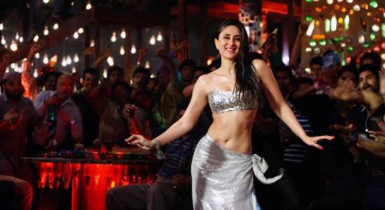 Kareena Kapoor in Golden Silver Skirt Photos in Item Song of Brothers