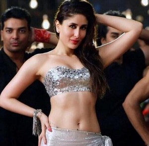 Kareena Kapoor Navel Pics in Mera Naam Mary Item Song- Golden Silver Skirt Photos in Item Song of Brothers