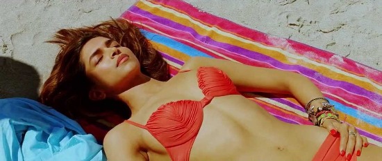 Deepika Padukone in Red Bikini Hot Scene Bold Pics from Cocktail Movie
