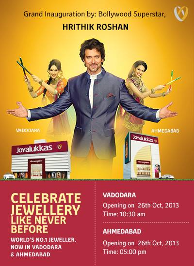 Hrithik Roshan in Ahmedabad for Joyalukkas Jewellers Opening Launching Event