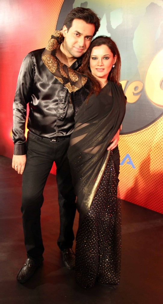 Kanica Maheswari Ghai and Ankur Ghai in Black Dress at Nach Baliye Season 6 Opening