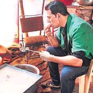 Akshay Kumar Cooking in Boss Movie Stage