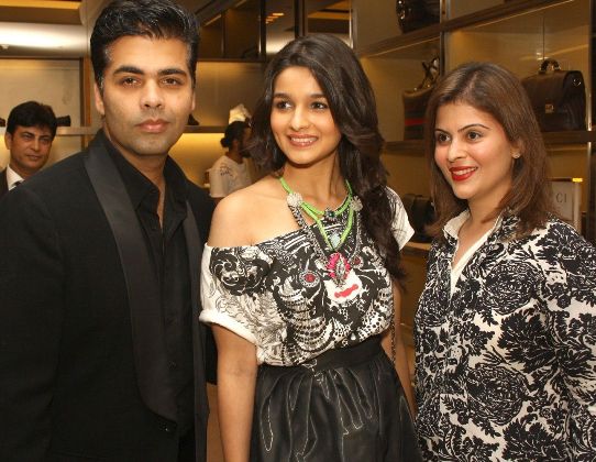 Alia Bhatt at DLF Emporio for Fashions Night Out with Karan Johar Pics