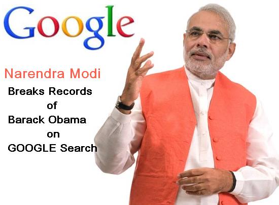 Narendra Modi Breaks Record of Barack Obama on Google Search